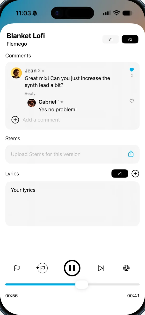 Commentaires sur Blanket Lofi de Flemego : une question de Jean et la réponse de Gabriel